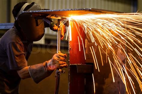 Metal Cutting With Acetylene Torch Stock Image Colourbox