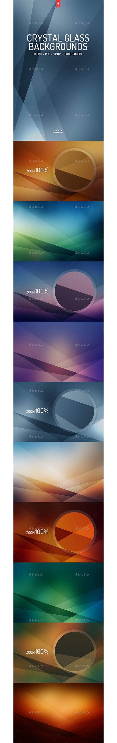 Graphicriver Crystal Glass Backgrounds