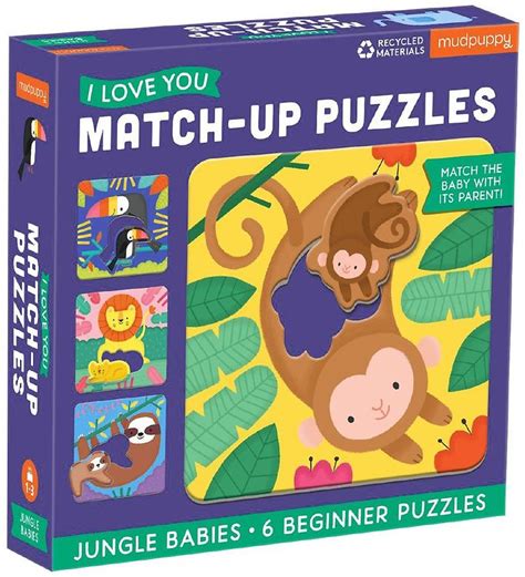 Mudpuppy Puzzle 6 Pcs Jungle Babies New Styles Every Day