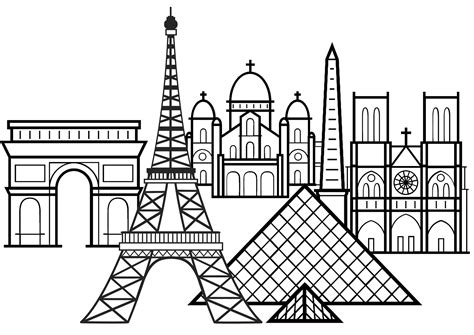 Tour Eiffel Coloriage Bonjour De France