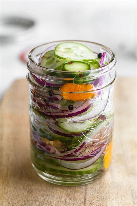 Layer with the coarse crystal sea salt in a large bowl, cover and leave overnight. Spicy Sweet Pickled Cucumber Recipe — Eatwell101