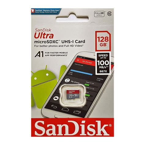 Sandisk Ultra 128gb Microsdxc 4k Class 10 U1 Performance Memory Card
