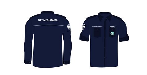 Desain Seragam Net TV Terbaru Warna Blue Navy Vector Format CDR