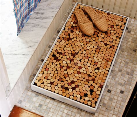 Diy Make Your Own Shower Mat Out Of Recycled Wine Corks