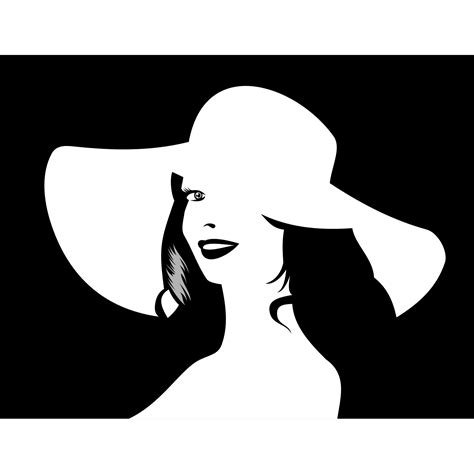 Download Vector for free use: Girl in hat vector