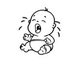 Bebe Qui Pleure Dessin  Bébé qui pleure de dessin animé — Image