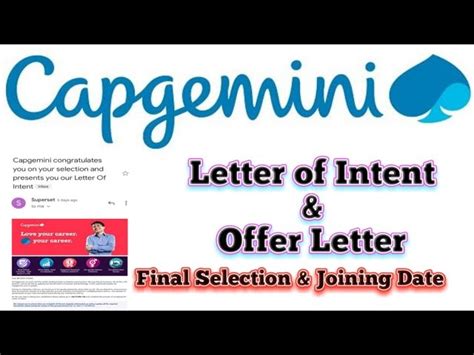 How Many Days It Will Take To Get Offer Letter From Capgemini