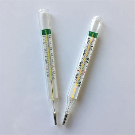 Clinical Mercury Glass Thermometer Mercury Free Lliquid In