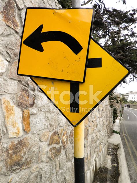 Road Signs Overlapping And Making Confusion Stock Photo Royalty Free