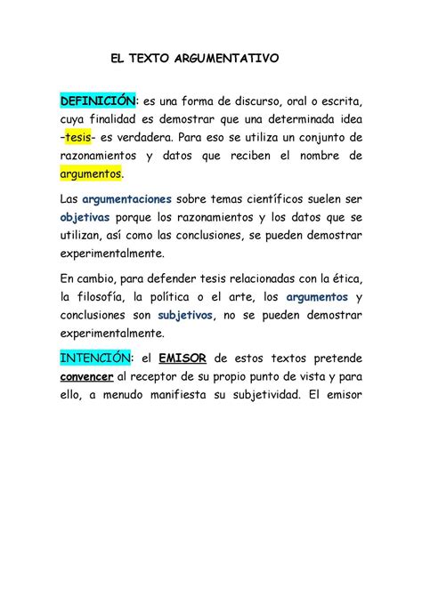 Ejemplos De Texto Argumentativo Cortos Image To U