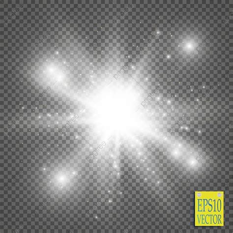 Gambar Vektor Efek Cahaya Cahaya Terisolasi Luntur Bintang Latar