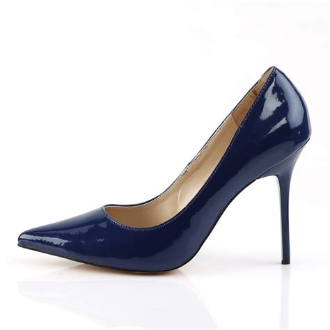 Classique 20 Pleaser High Heels Pointed Toe Classic Pump Navy Blue