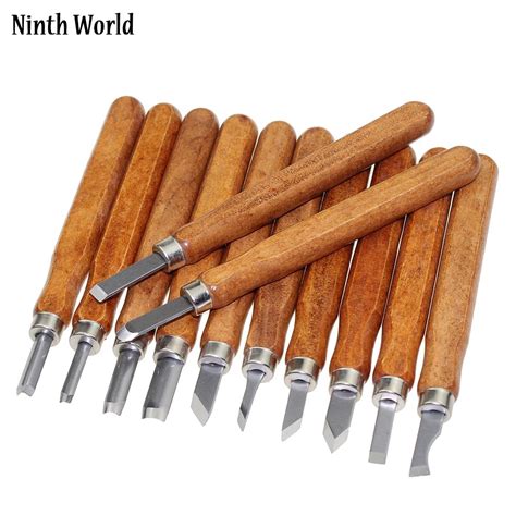 Ninth World 12pcs Woodcut Knife Scorper Hand Cutter Wood Carving Chisel