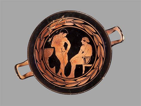 Drinking Cup Kylix Depicting Scenes Of Bathing And Exercise Museum