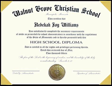 High School Diploma Certificate Template C50