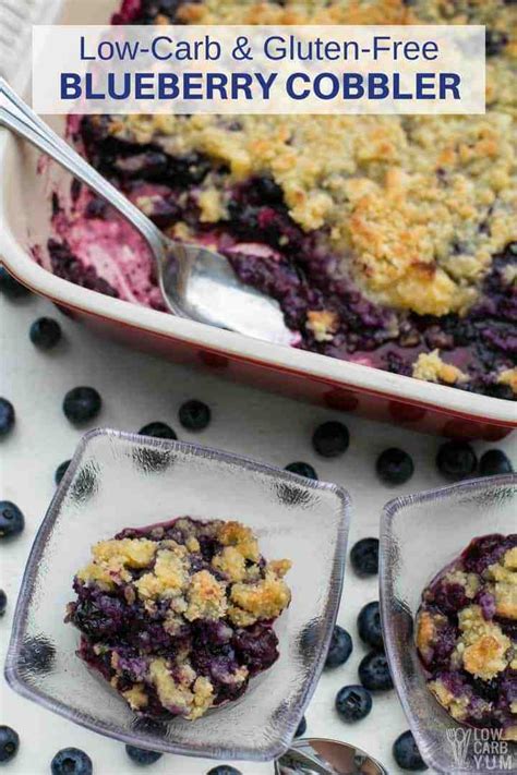 Cook a half cup of fresh blueberries with one teaspoon freshly grated ginger and one tablespoon honey or maple syrup over low heat just until the blueberries start to pop. Easy Low Carb Blueberry Cobbler (Gluten-Free) | Low Carb Yum