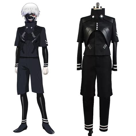 Ken Kaneki Cosplay Costumes Ghoul Battle Black Bodysuit Uniform