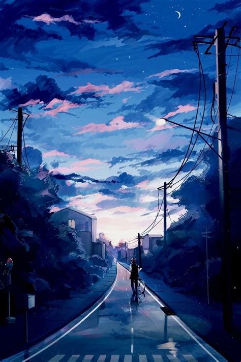 Blue Anime Aesthetic Wallpaper 4k Anime Keren