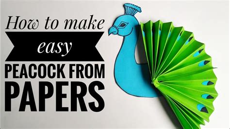 How To Make Easy Peacock From Papers Youtube