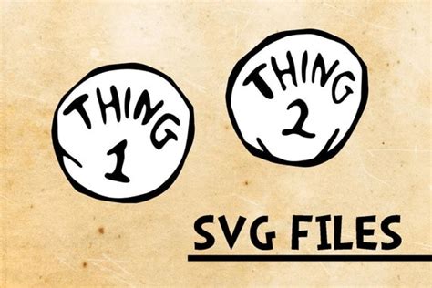 Items similar to Dr Seuss SVG files thing 1 & thing 2 instant download