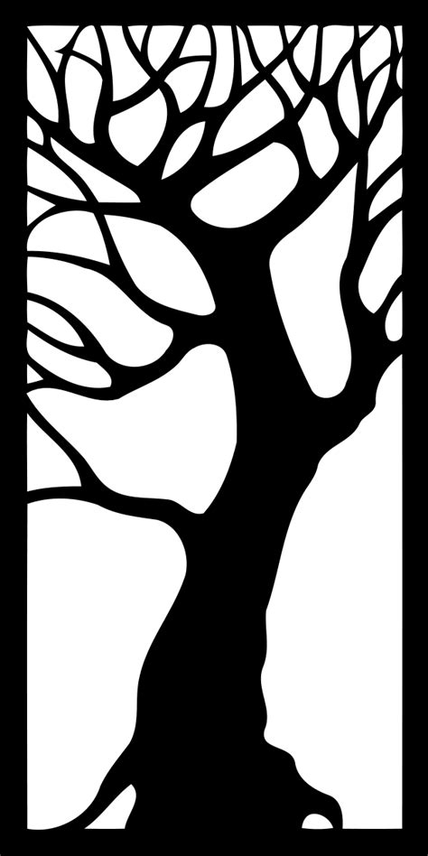 Tree Decorative Panel Dxf File Free Download