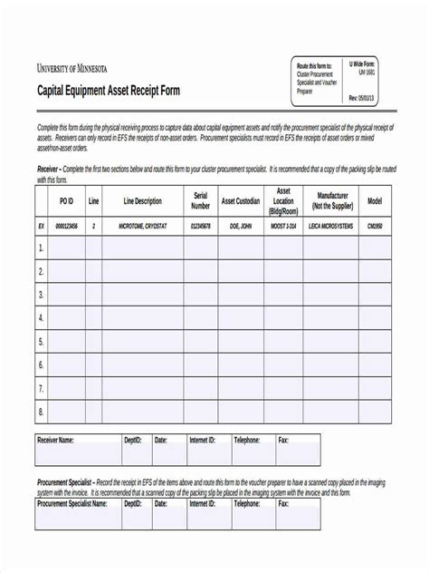 Exclusive Equipment Return Receipt Template Superb Receipt Templates