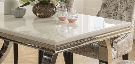 Vida Living Arianna 180cm Cream Marble Dining Table Cfs Furniture Uk