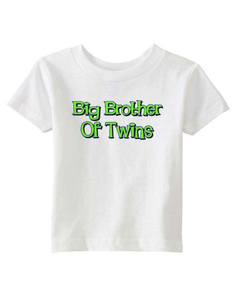 Big Brother Of Twins Tee Etsy Twinning Tees Twin Outfits Big Brother