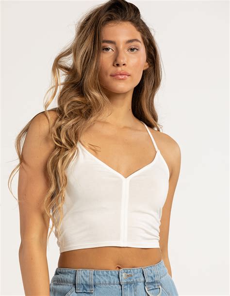 HEART HIPS Seam Front Womens Cami WHITE Tillys