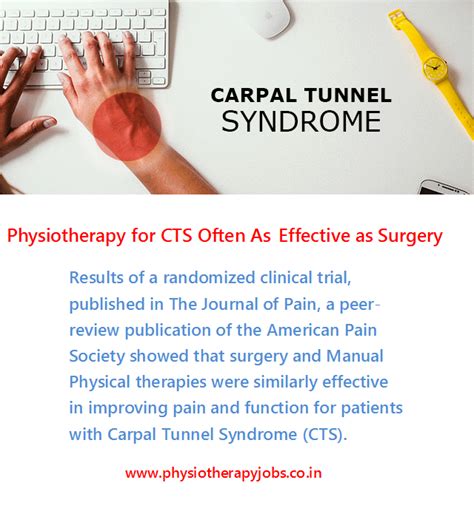 Physiotherapy Jobs Physiotherapy For Carpal Tunnel Syndrome Cts