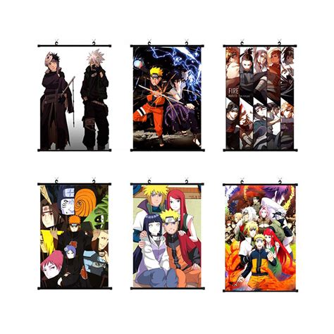 Wernerk Naruto Poster Fabric Scroll Painting Wall Painting Naruto Anime