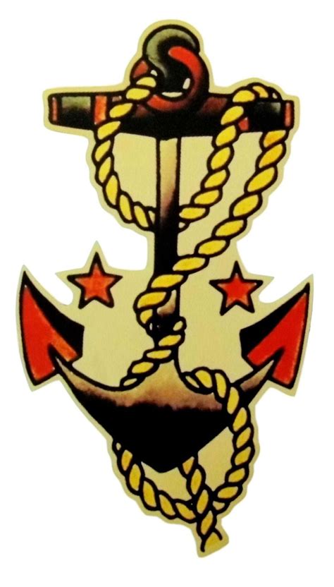 Anchor Flash Tattoo Nautical Sailor Jerry Retro Etsy