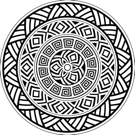 Tribal Mandala Ornament Vector Design Geometric Hawaiian Style Pattern