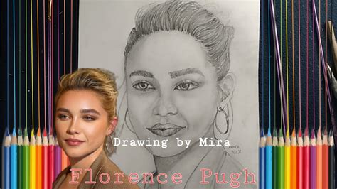 I Tried To Draw Florence Pugh Art By Mira Youtube