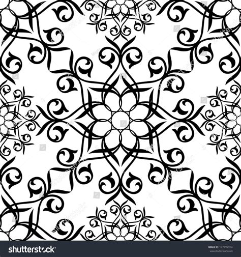 Islamic Style Ornamental Background Drawing Arabesque Stock Vector