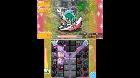 Pokemon Shuffle Stage 580 Mega Gallade S Rank 5 Moves Only No