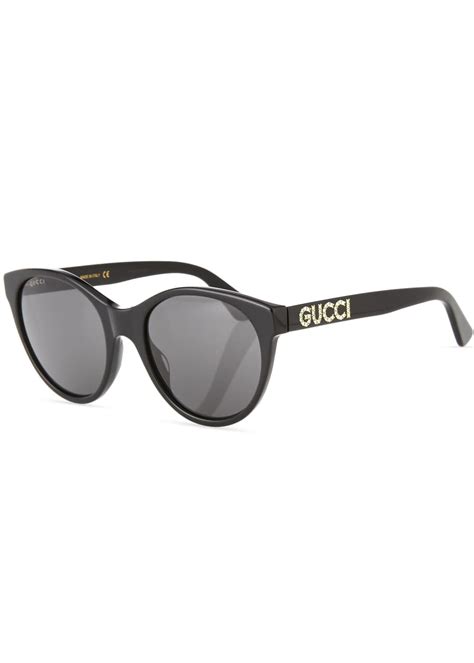 Gucci Acetate Cat Eye Sunglasses With Crystal Logo Bergdorf Goodman