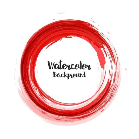 Premium Vector Abstract Watercolor Background In Red Circle