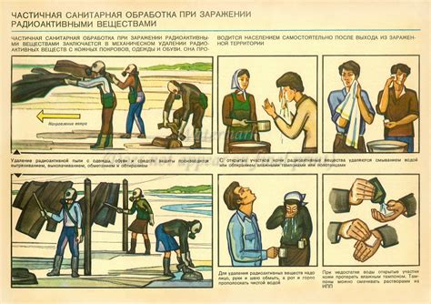 Soviet Russian Civil Defense Poster Print NBC Cleaning Neutralizing