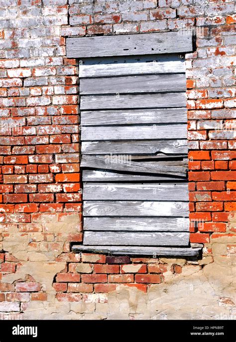 Background Image Shows An Old Brick Building Smeared With Mortar Lone