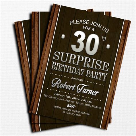 Surprise Birthday Invitation / Customized DIY by PartyInkStudio, $11.00