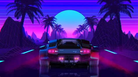 1179x2556px 1080p Free Download 80s Car Retro Synthwave Hd Wallpaper