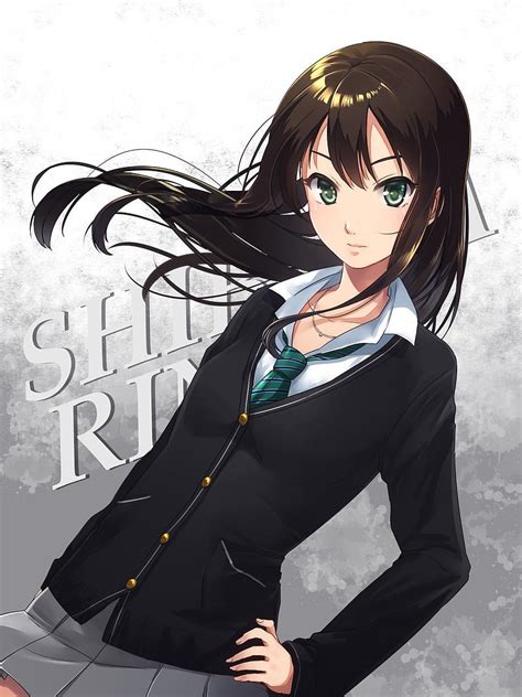 Anime Girl Sweater Brown Hair Green Eyes Anime Hd Wallpaper Peakpx