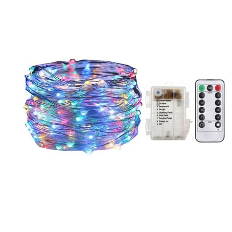 Led Fairy String Lights With 13key Remote Waterproof Aa Battery Power 8