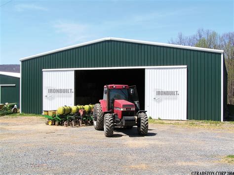 Green Steel I Beam Building For Hay Storage And Heavy Equipment Storage