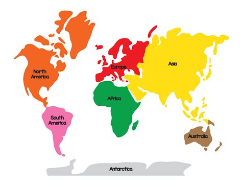 How To Make A Montessori Felt Continent Map With Free 3 Part Cards