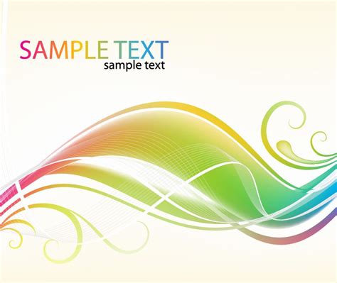 Abstract Colorful Swirl Waves Vector Background Free Vector Graphics
