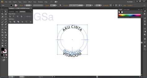 Tutorial Adobe Illustrator Cs6 Cara Membuat Tulisan Melengkung