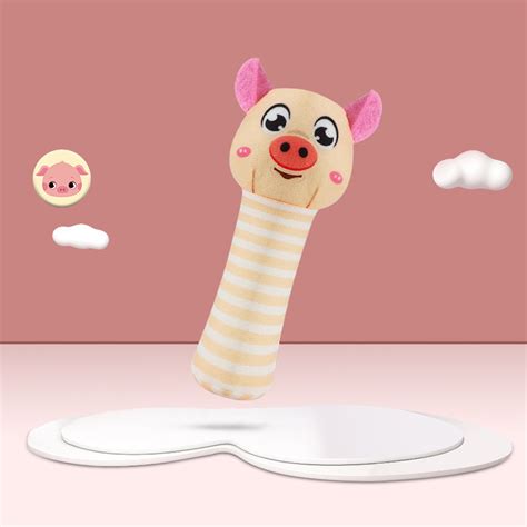 Baby Soft Rattles Shaker Developmental Hand Baby Toys Cute Stuffed