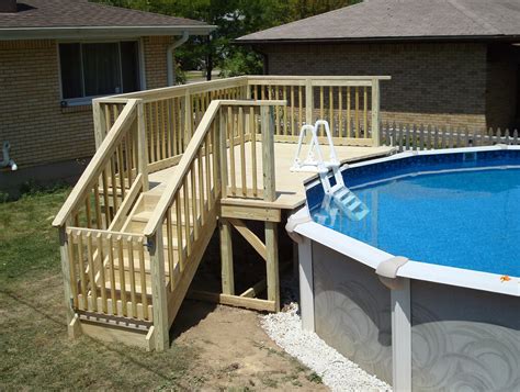 Easy Diy Above Ground Pool Deck Diy Above Ground Pool Ideas On A